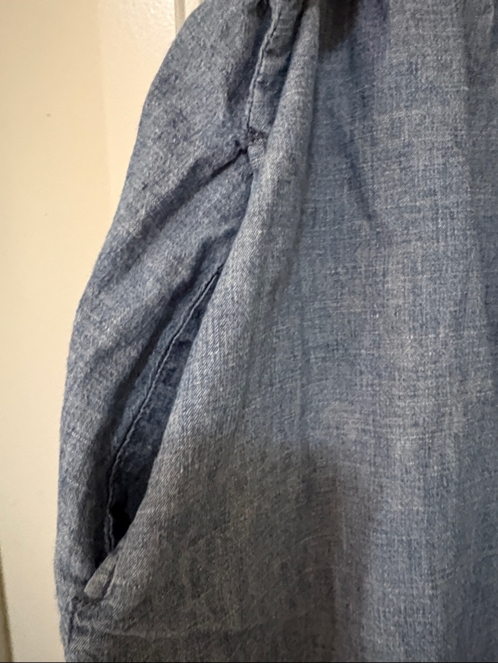 Eileen Fischer Chambray Blue Embroidered Midi Skirt - Picture 6 of 10